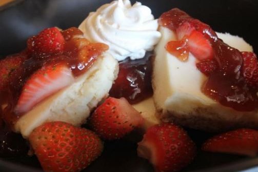 Order Strawberry Cheesecake food online from Crooked Pint store, Onalaska on bringmethat.com