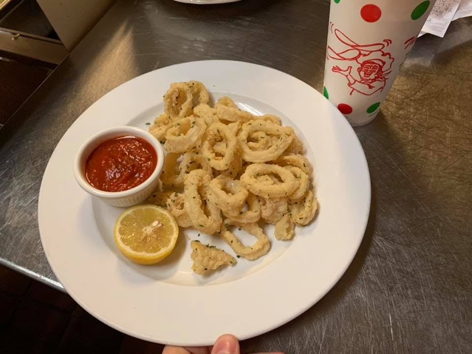Order Fried Calamari - Appetizer food online from Roma Italian Restaurant store, Sallisaw on bringmethat.com