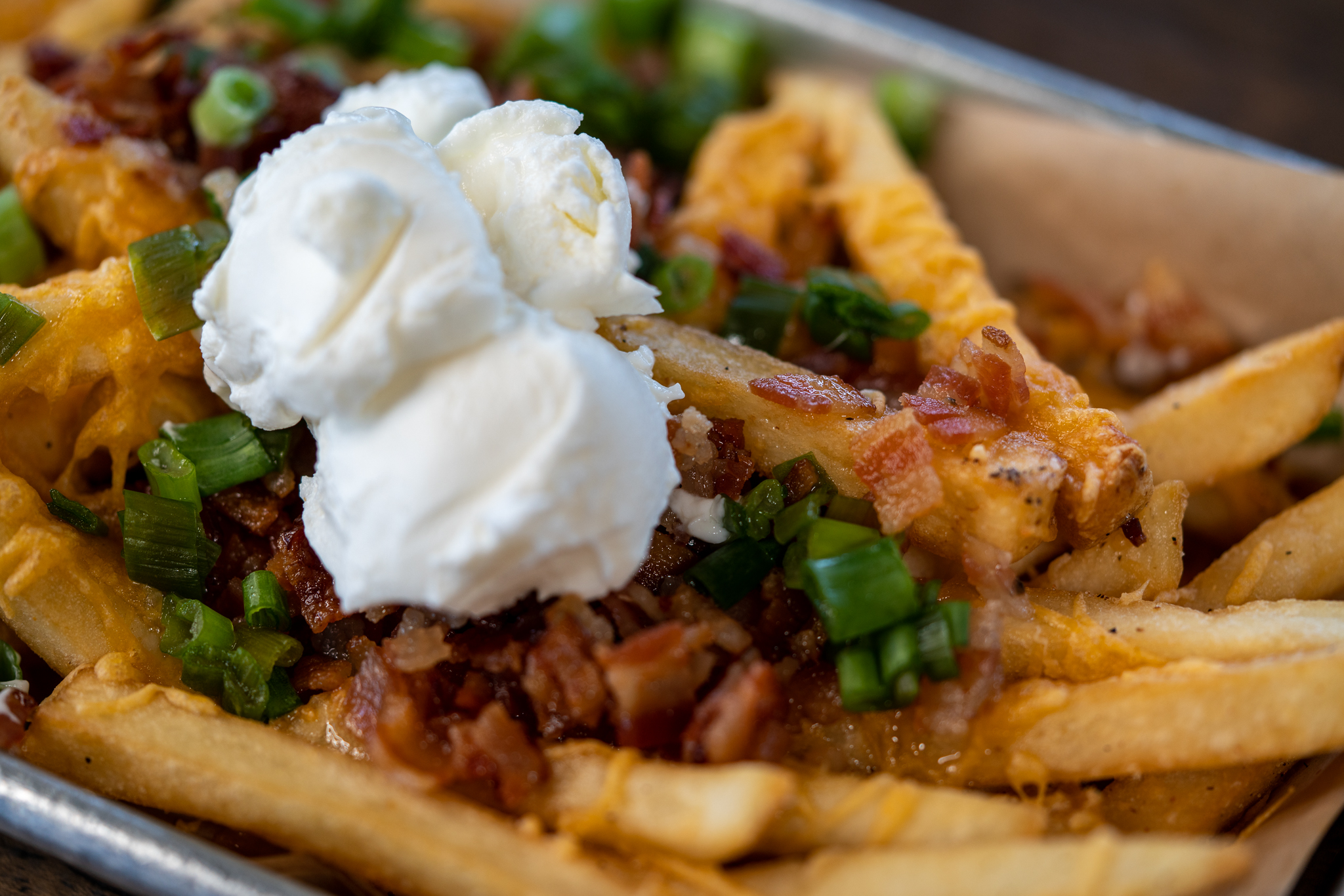 Order Loaded Potato Fries food online from Streetcar store, San Diego on bringmethat.com