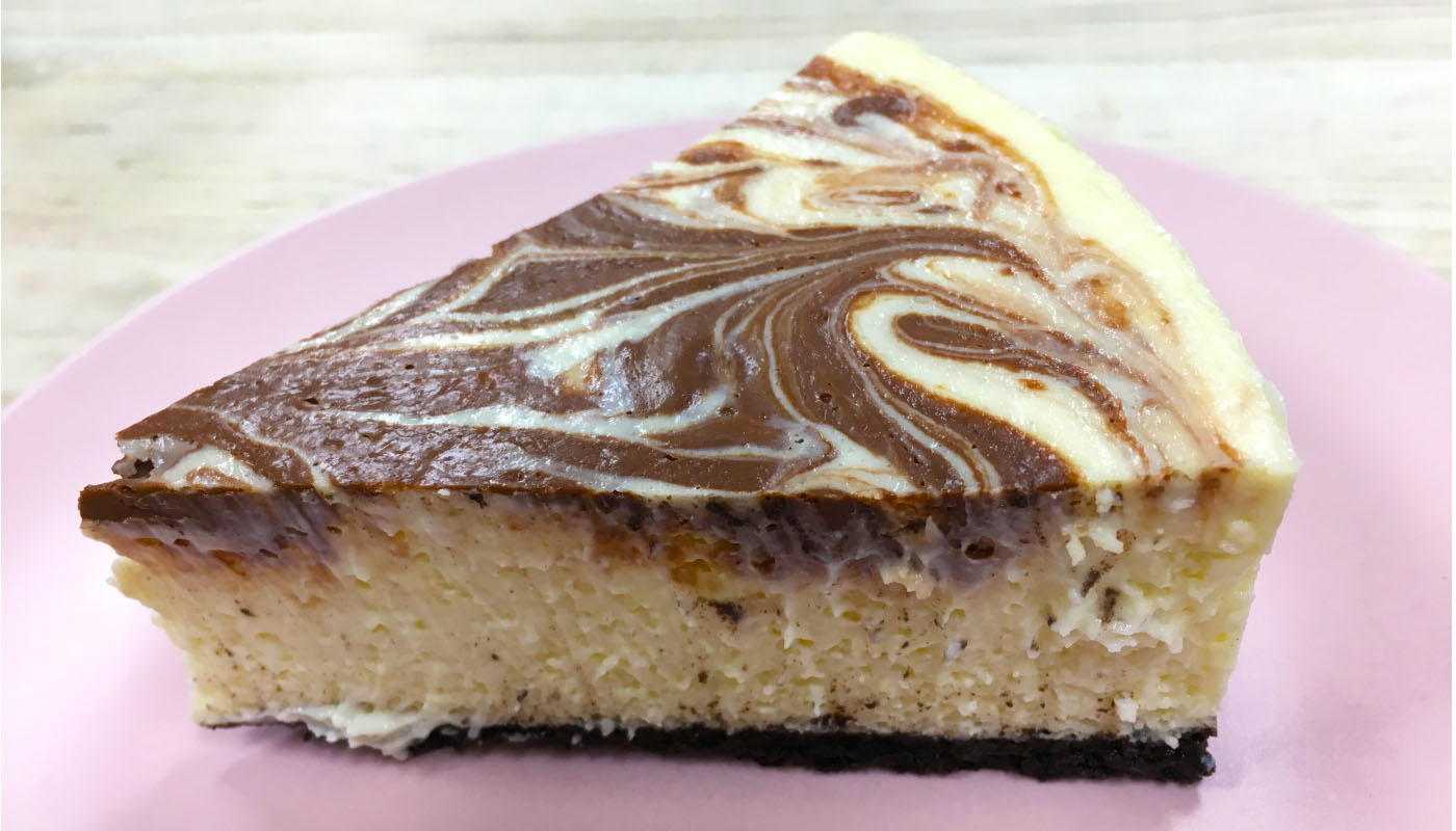 Order Choc Marbled Cheesecake food online from La Creme Bakery store, Los Angeles on bringmethat.com