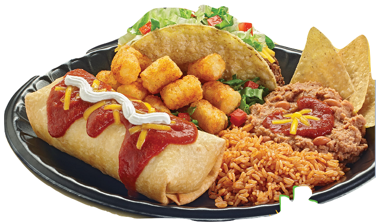 Order Chimichanga Platter food online from Tacotime store, Logan on bringmethat.com
