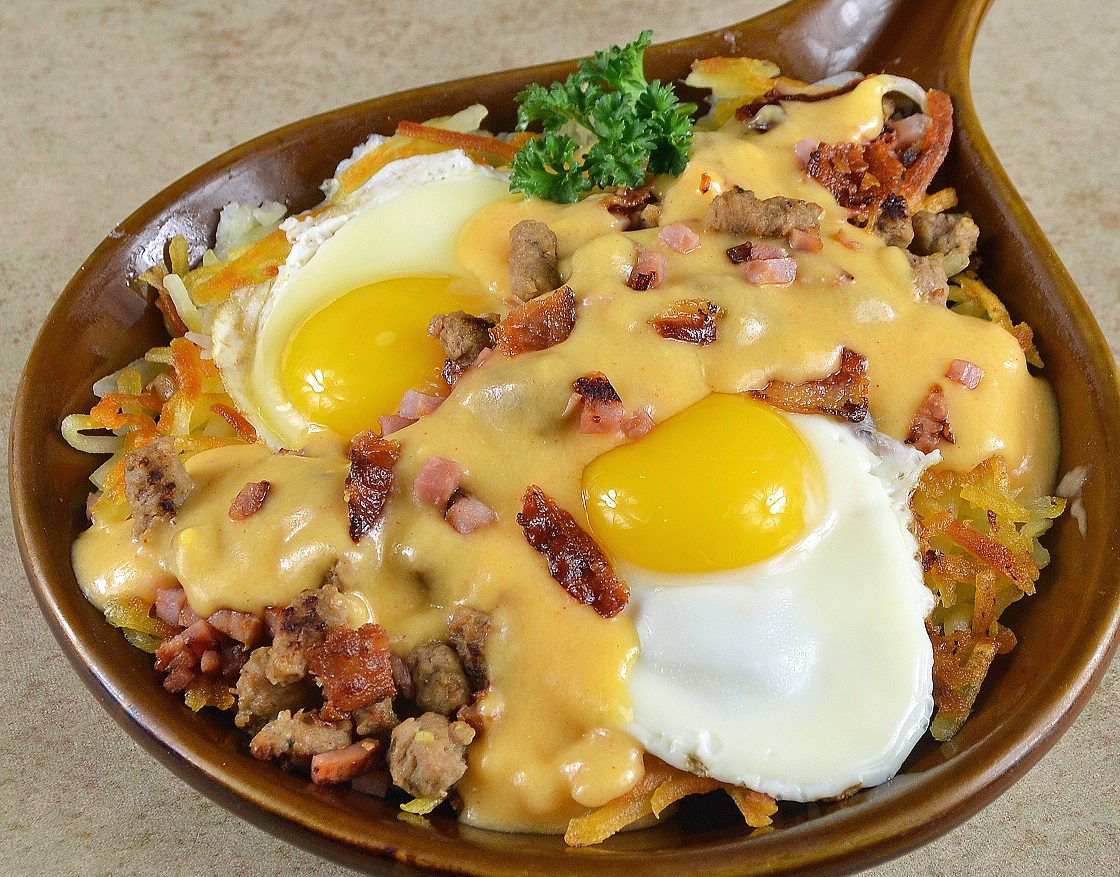 Order Cheese and Meat Lover's Skillet food online from Fryn’ Pan store, Sioux Falls on bringmethat.com