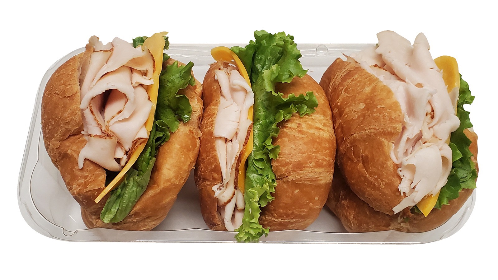 Order Turkey Croissant Sandwiches, 3 ct food online from Lucky California store, San Jose on bringmethat.com