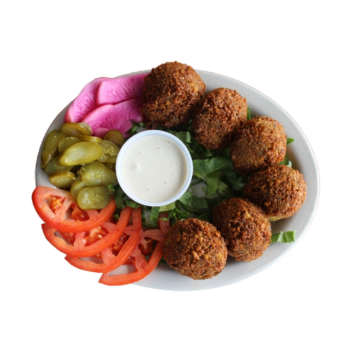 Order Falafel Plate food online from Sidon Lebanese Grille & Bakery store, Toledo on bringmethat.com