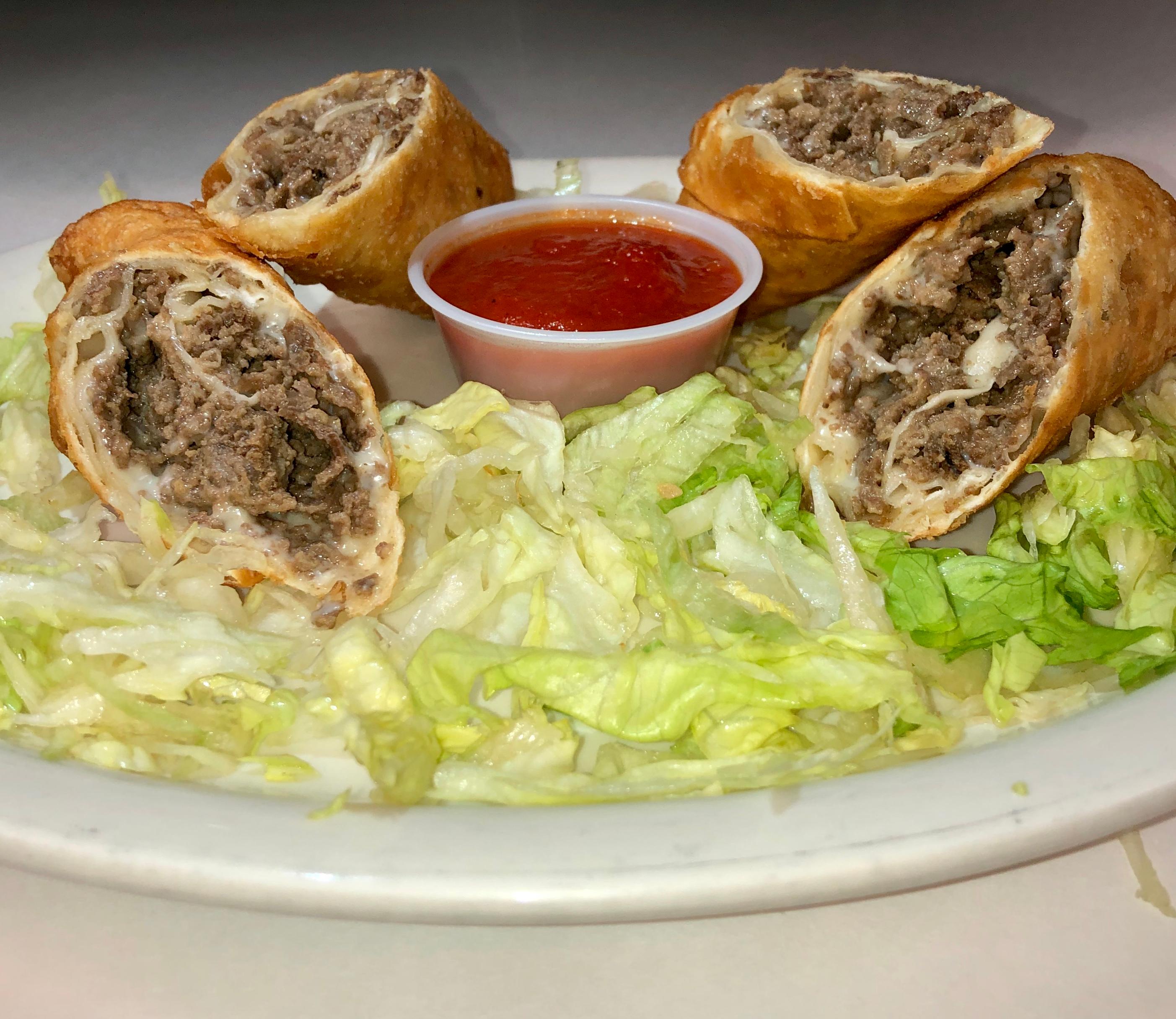 Order Cheese Steak Egg Rolls food online from Steak Out store, Mantua Township on bringmethat.com