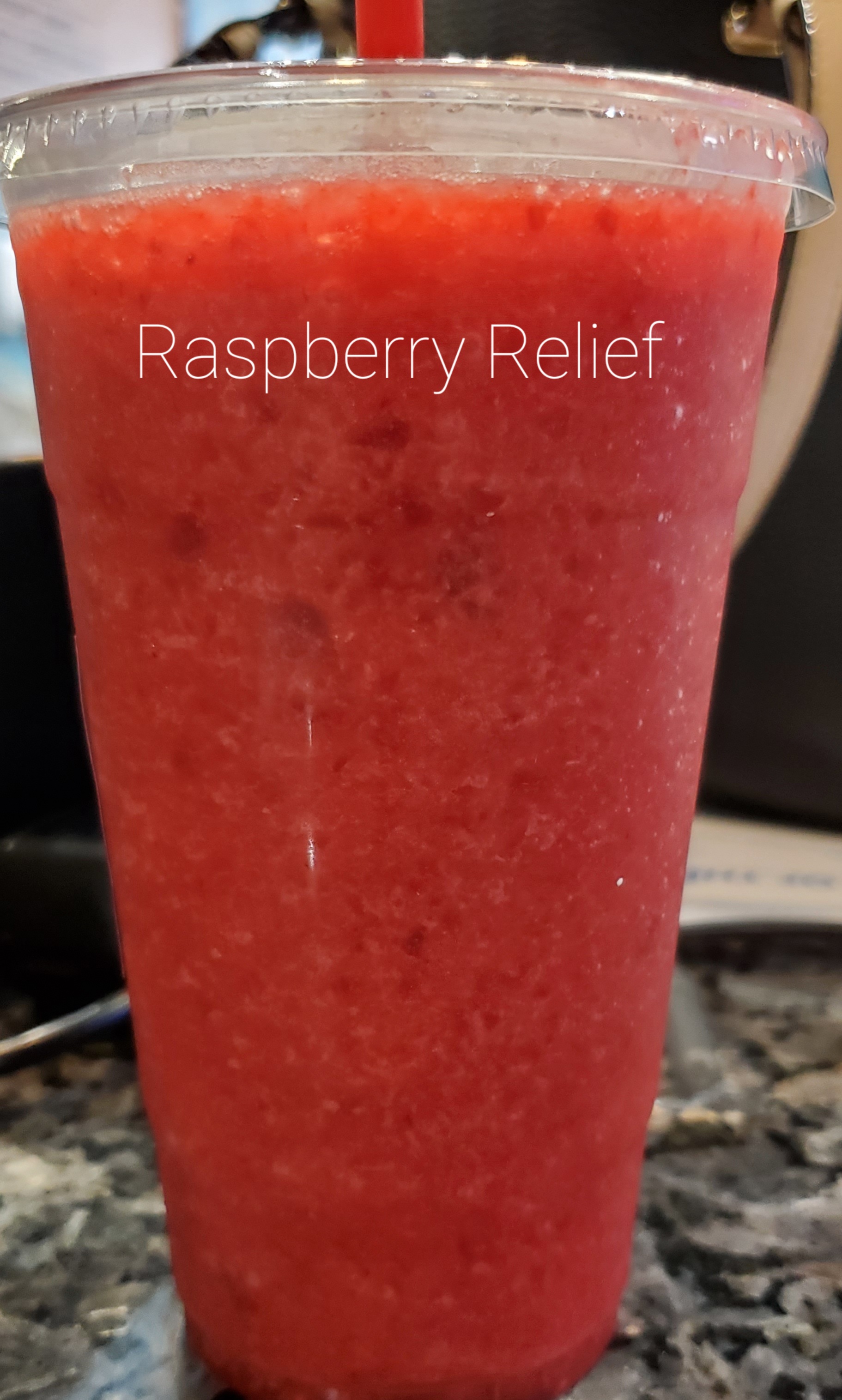 Order Raspberry Relief Smoothie food online from Island Smoothie Cafe store, Bethpage on bringmethat.com
