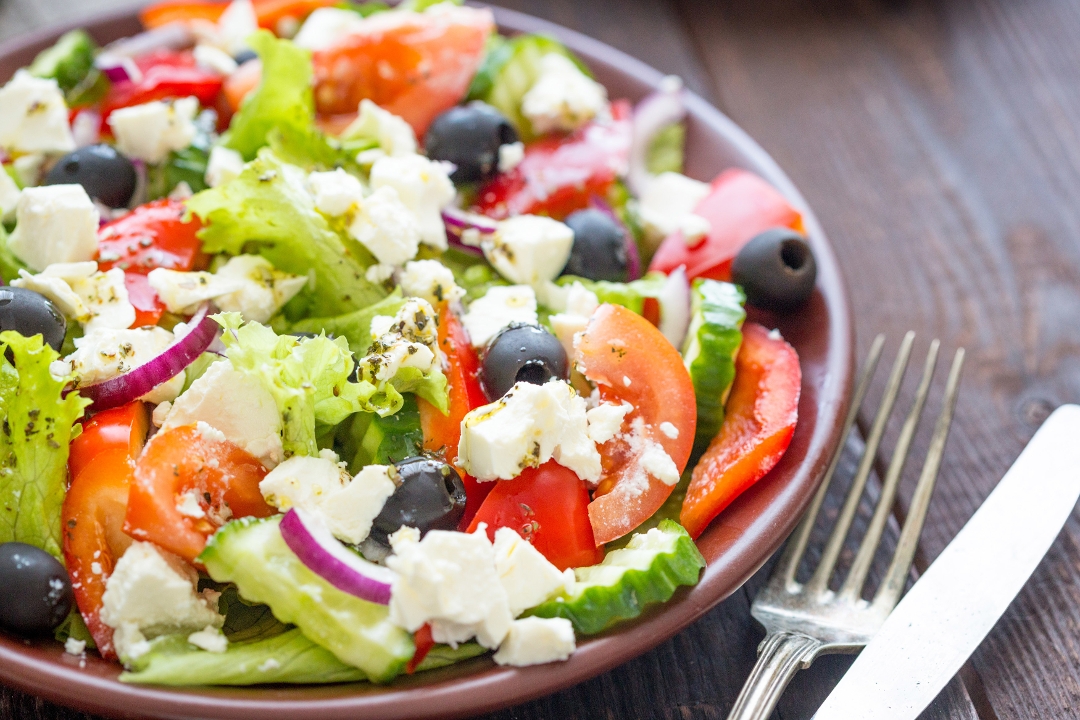 Order Greek Salad - food online from Mike's Pizza store, Parlin on bringmethat.com