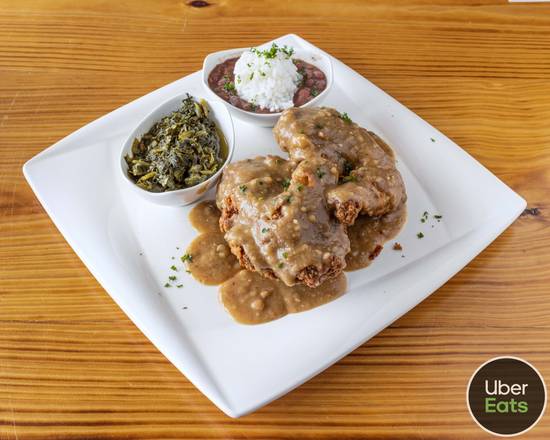 Order Smothered  Fried Chicken food online from Southern Soul Kitchen LLC store, Rosenberg on bringmethat.com