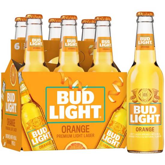 Order Bud Light Orange Beer - Pack Of 6 food online from Red Roof Market store, Lafollette on bringmethat.com