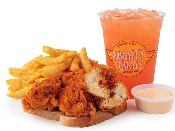 Order Combo #1 Tenders with Fries (3pcs) food online from Mighty Birds store, South Gate on bringmethat.com