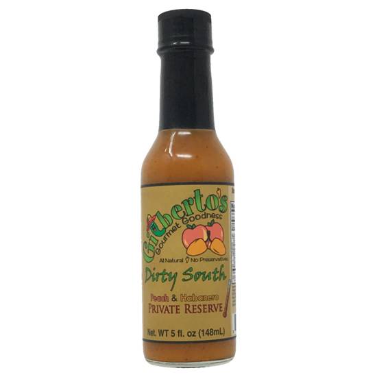 Order Gilberto's Dirty South Peach Habanero Hot Sauce 5oz food online from Everyday Needs By Gopuff store, Littleton on bringmethat.com