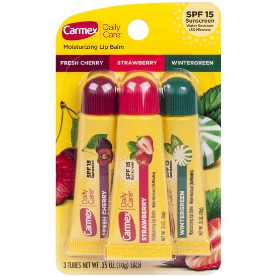 Order Carmex Daily Care Moisturizing Lip Balm Assortment (3 ct) food online from Rite Aid store, EAST AURORA on bringmethat.com