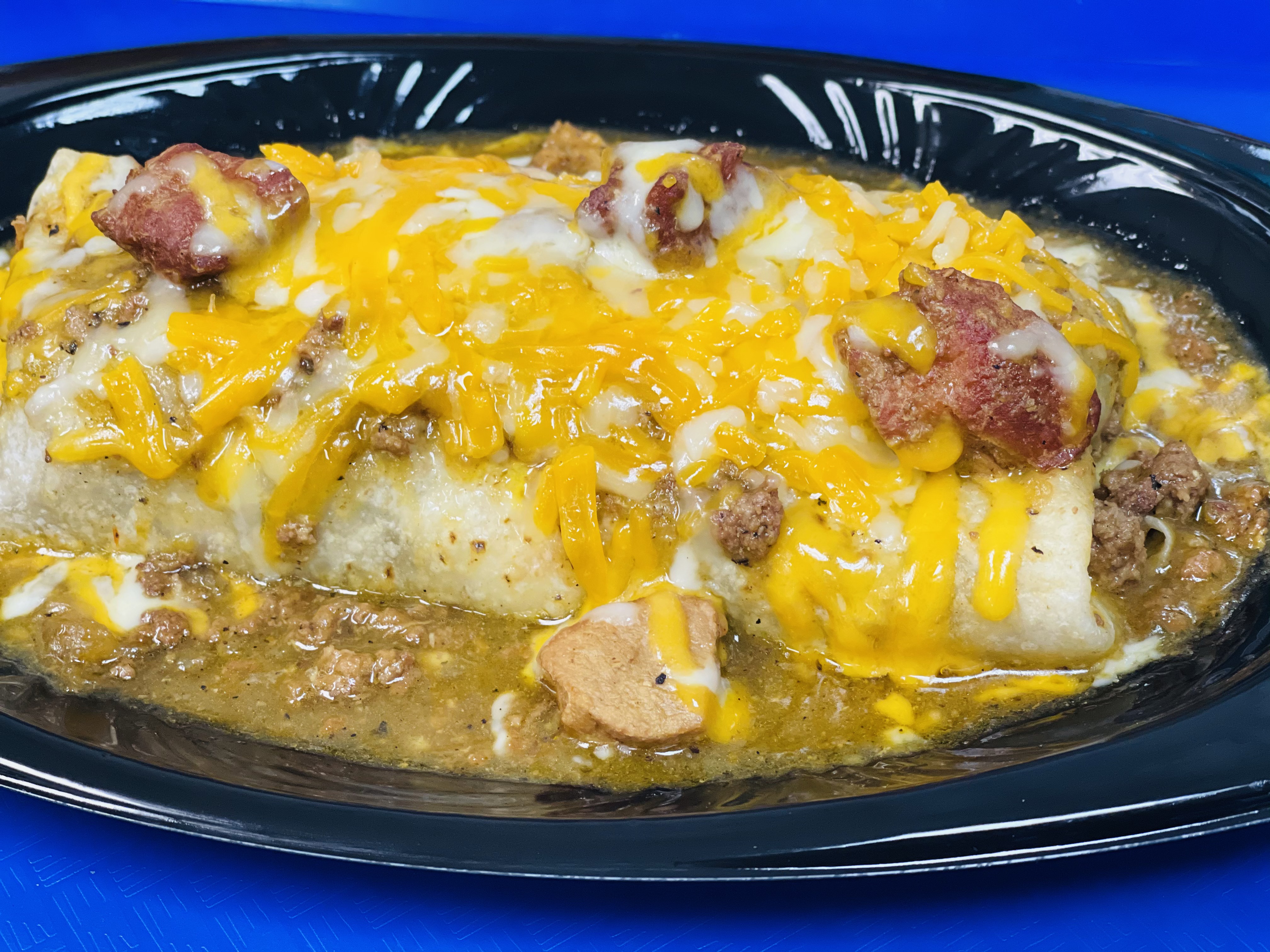 Order Wet Smothered Burritos Green Chile food online from Nana Tamales New Mexico Specialties store, Temecula on bringmethat.com