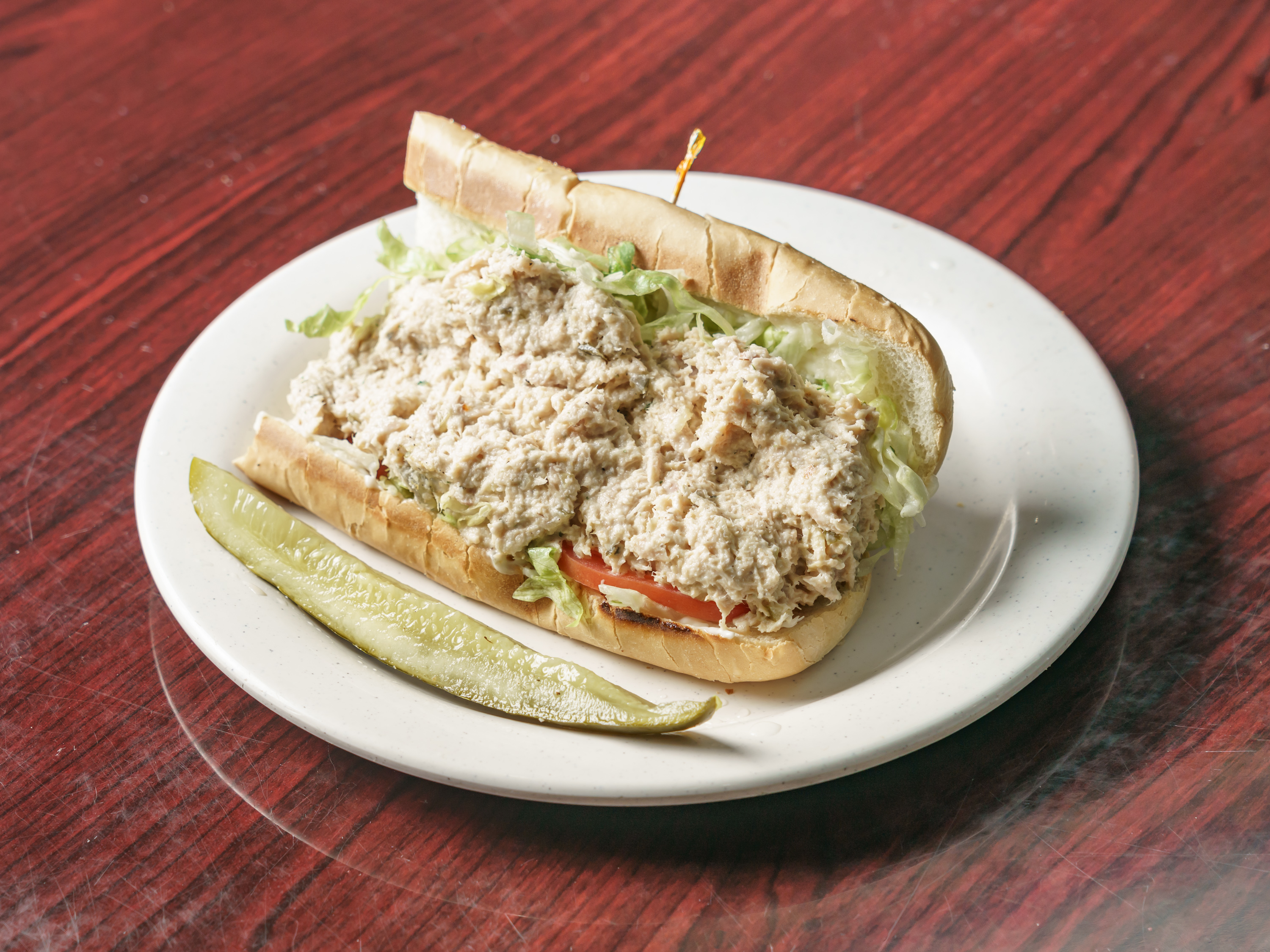 Order Tuna Salad Sub food online from Jimmy Da Greek Deli store, Yorktown on bringmethat.com