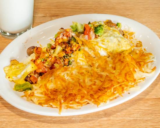 Order Veggie Omelette food online from Good Day Cafe store, Grand Prairie on bringmethat.com