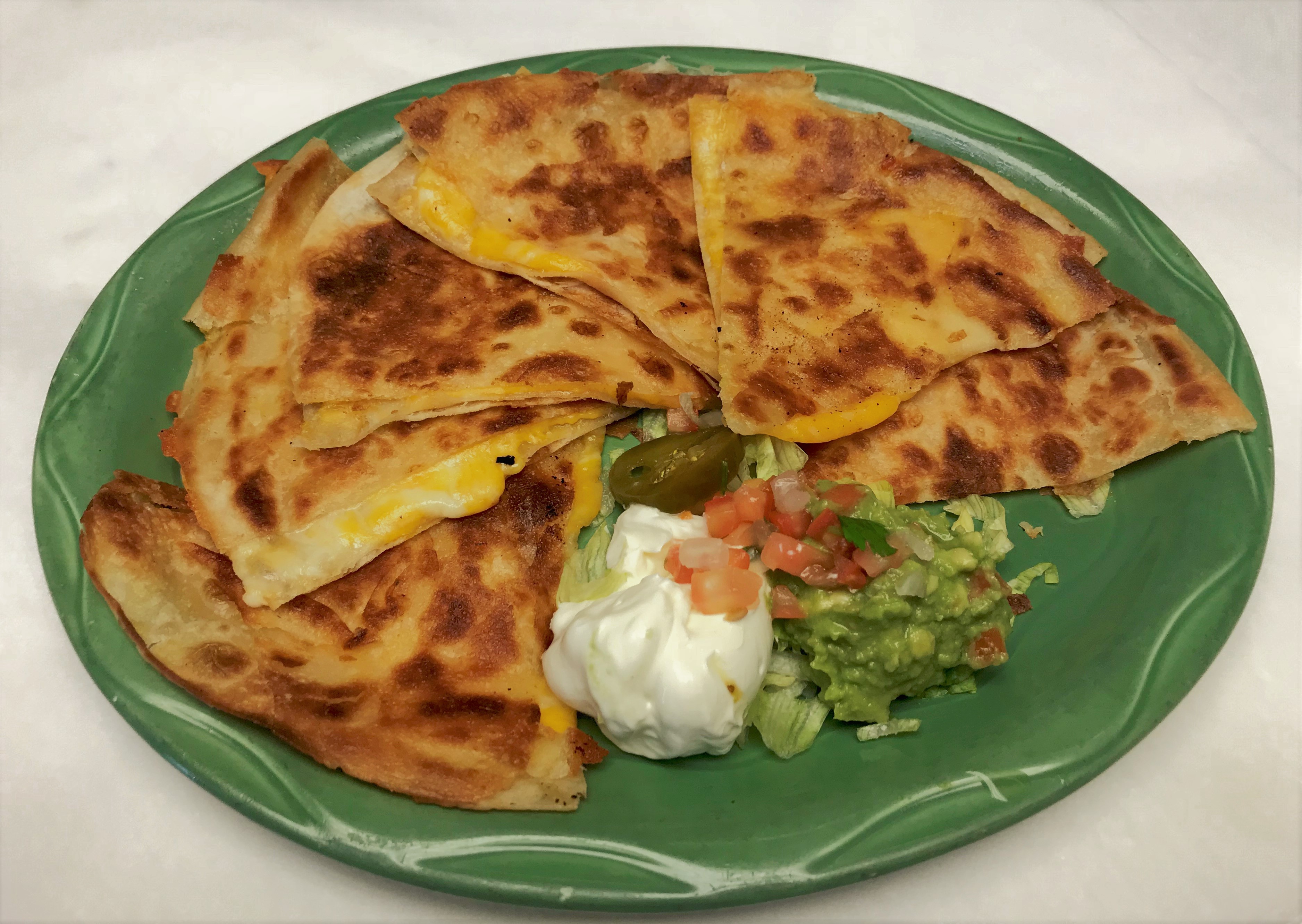 Order Quesadilla Cheese Plate food online from Guadalajara Mexican Grill store, Tucson on bringmethat.com