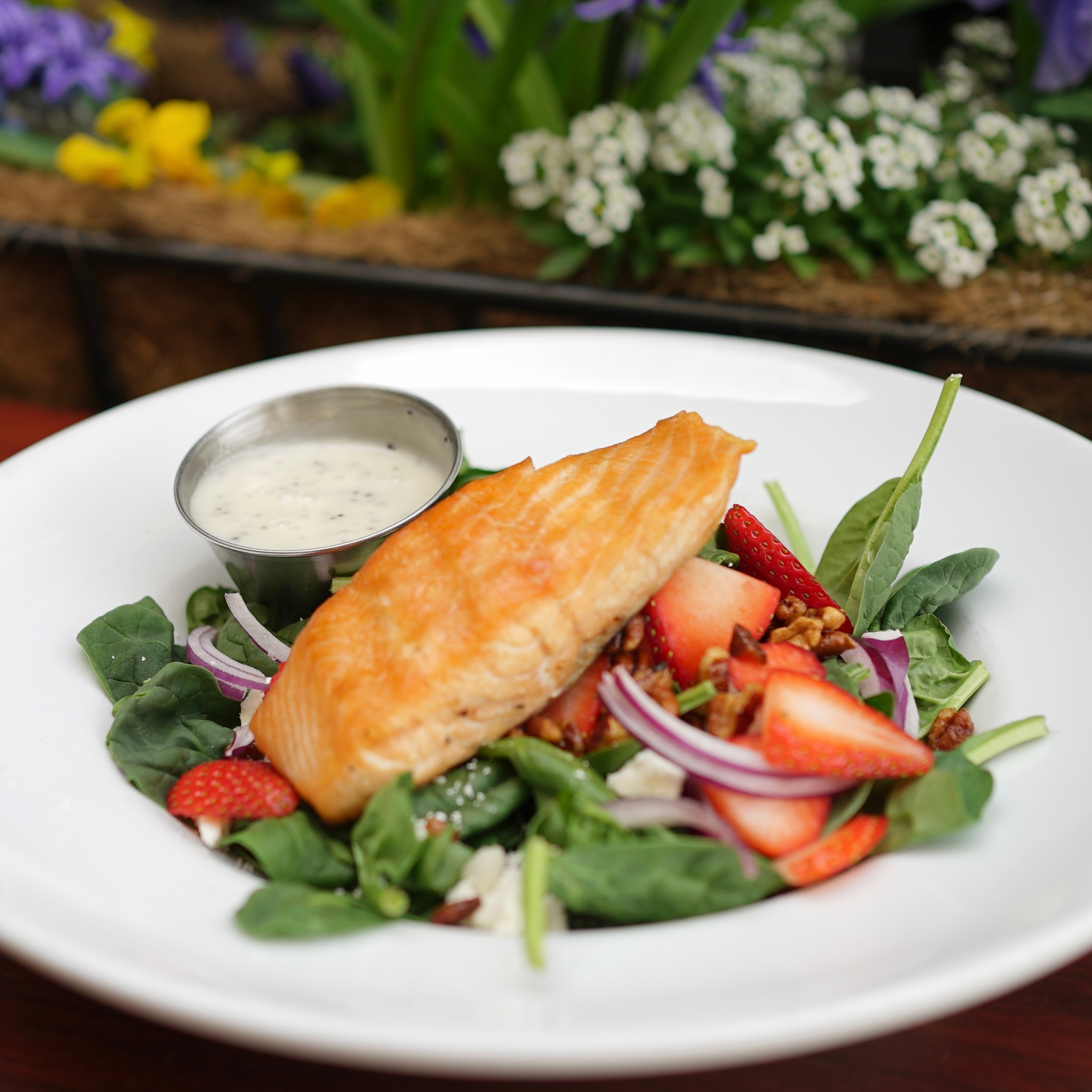 Order Salmon Salad food online from Bbc Tavern and Grill store, Greenville on bringmethat.com