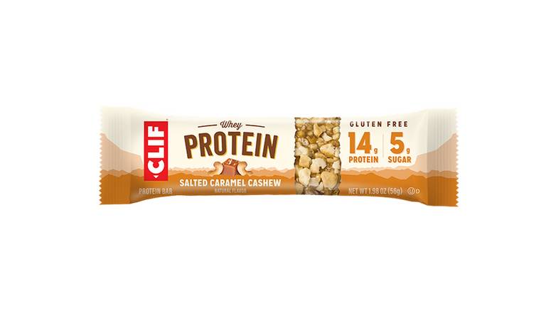 Order Clif Whey Protein Bar Salted Caramel Cashew food online from Shell Rock Spring store, Bel Air on bringmethat.com