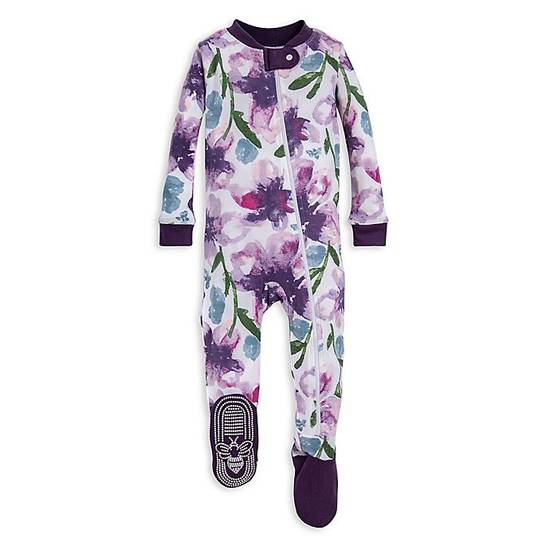 Order Burt's Bees Baby® Size 18M Organic Cotton Watercolor Daylily Footed Pajama in Purple food online from Bed Bath & Beyond store, Lancaster on bringmethat.com