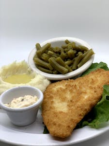 Order BREADED FLOUNDER (1 FLOUNDER) W/ TARTER SAUCE food online from Millers Country Kitchen store, Middletown on bringmethat.com
