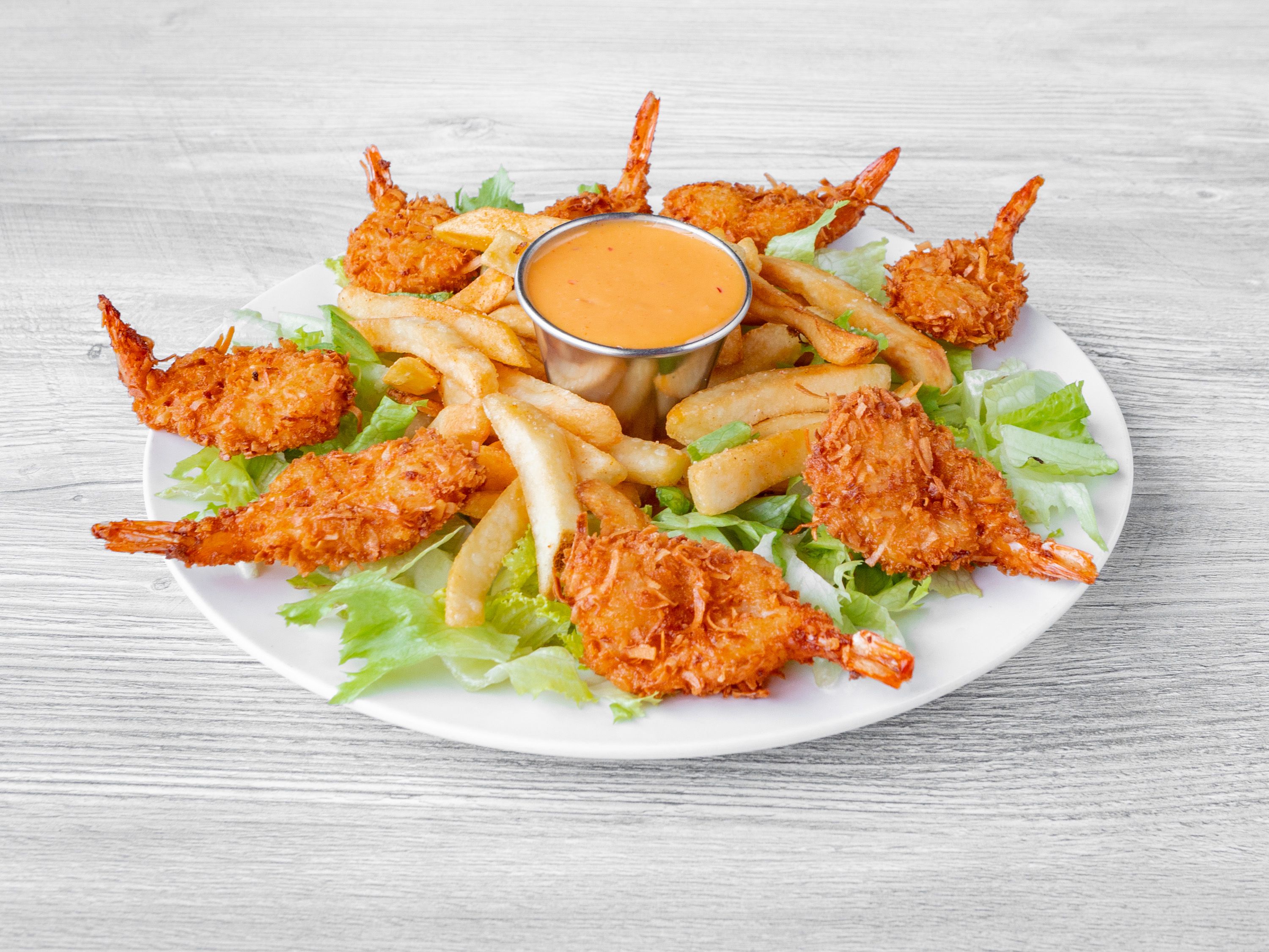 Order Coconut Shrimp Order of 8 food online from Wild West Grill store, Waukegan on bringmethat.com