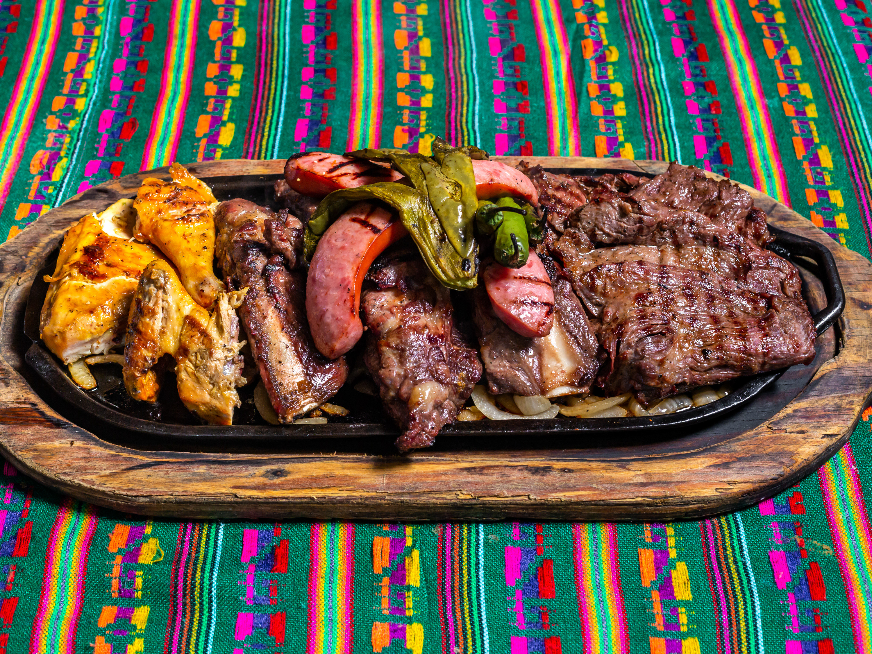 Order Parrillada for 3 People Meal food online from Mi Pueblito Restaurant Bar & Grill store, Brownsville on bringmethat.com