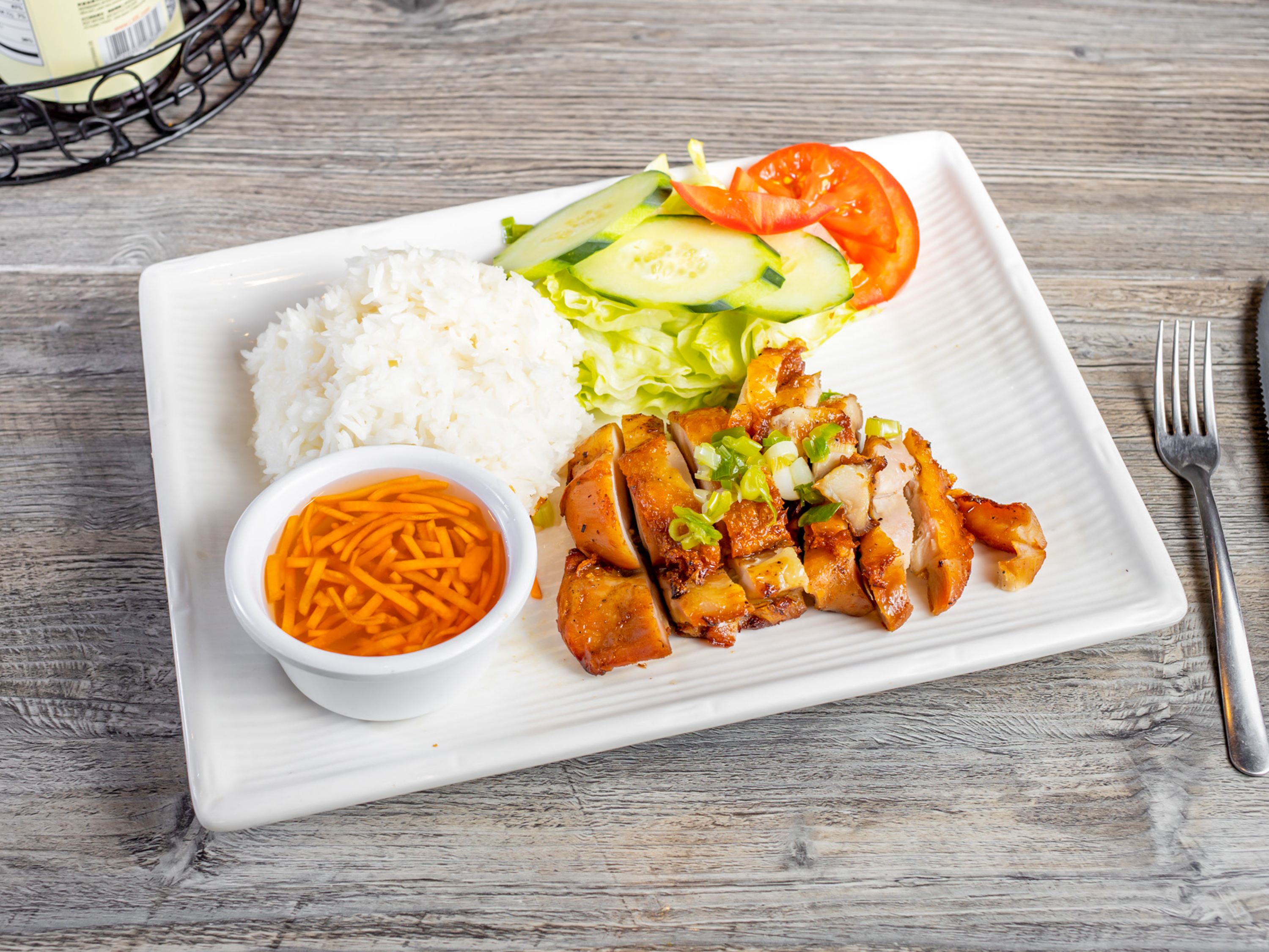 Order 32. 5 Spice Chicken Rice Plate food online from Oasis Vietnamese Cuisine store, Pacifica on bringmethat.com