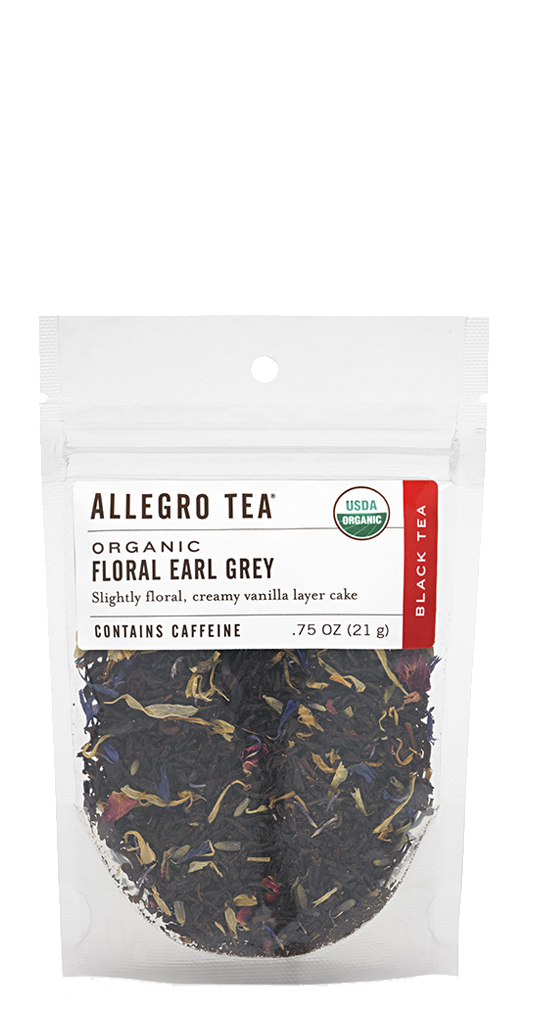 Order Organic Floral Earl Grey (.75 oz.) Tea food online from Allegro Coffee Company store, Greensboro on bringmethat.com