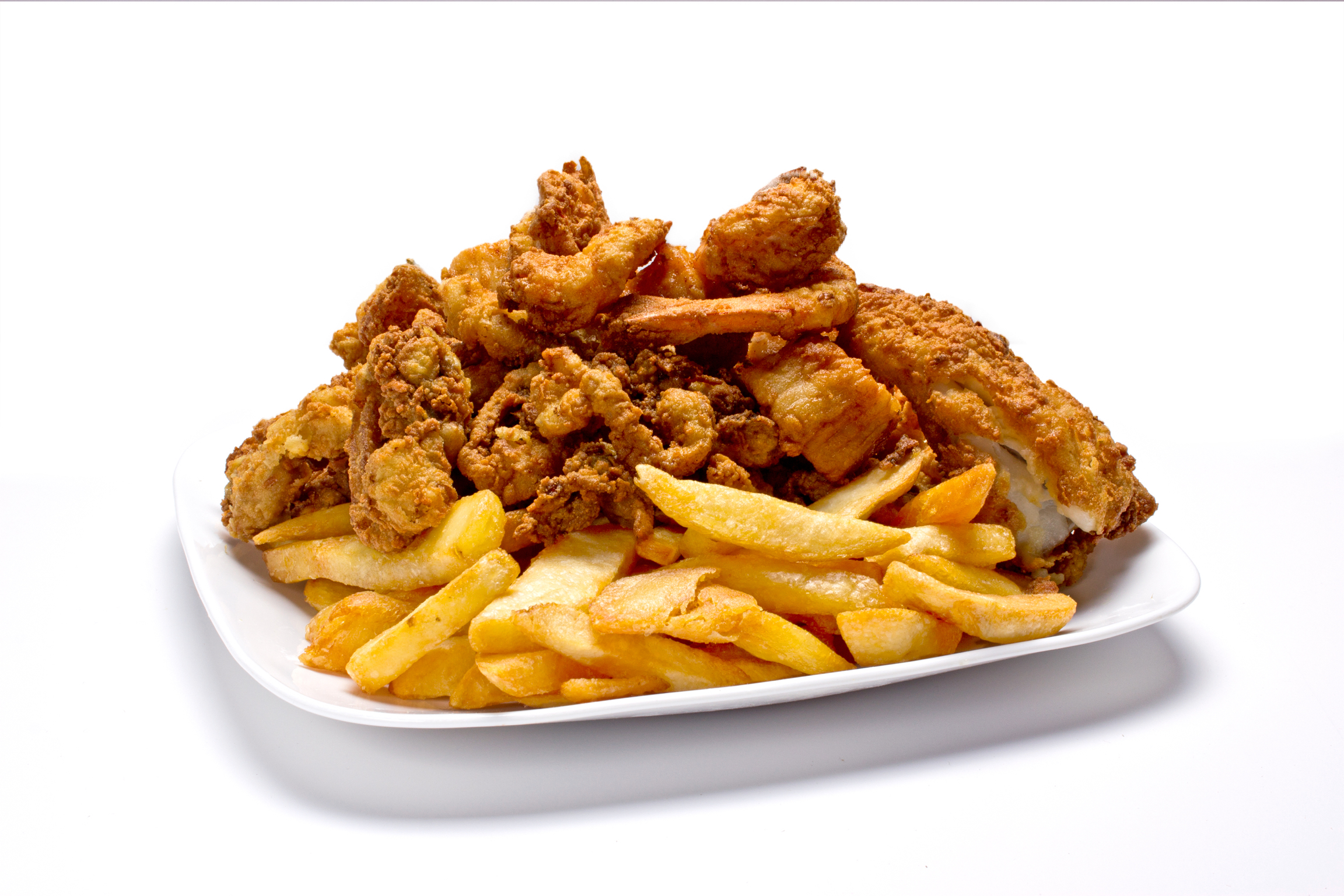 Order Fisherman’s Plate food online from Jimmy's Pizza Too store, Lowell on bringmethat.com