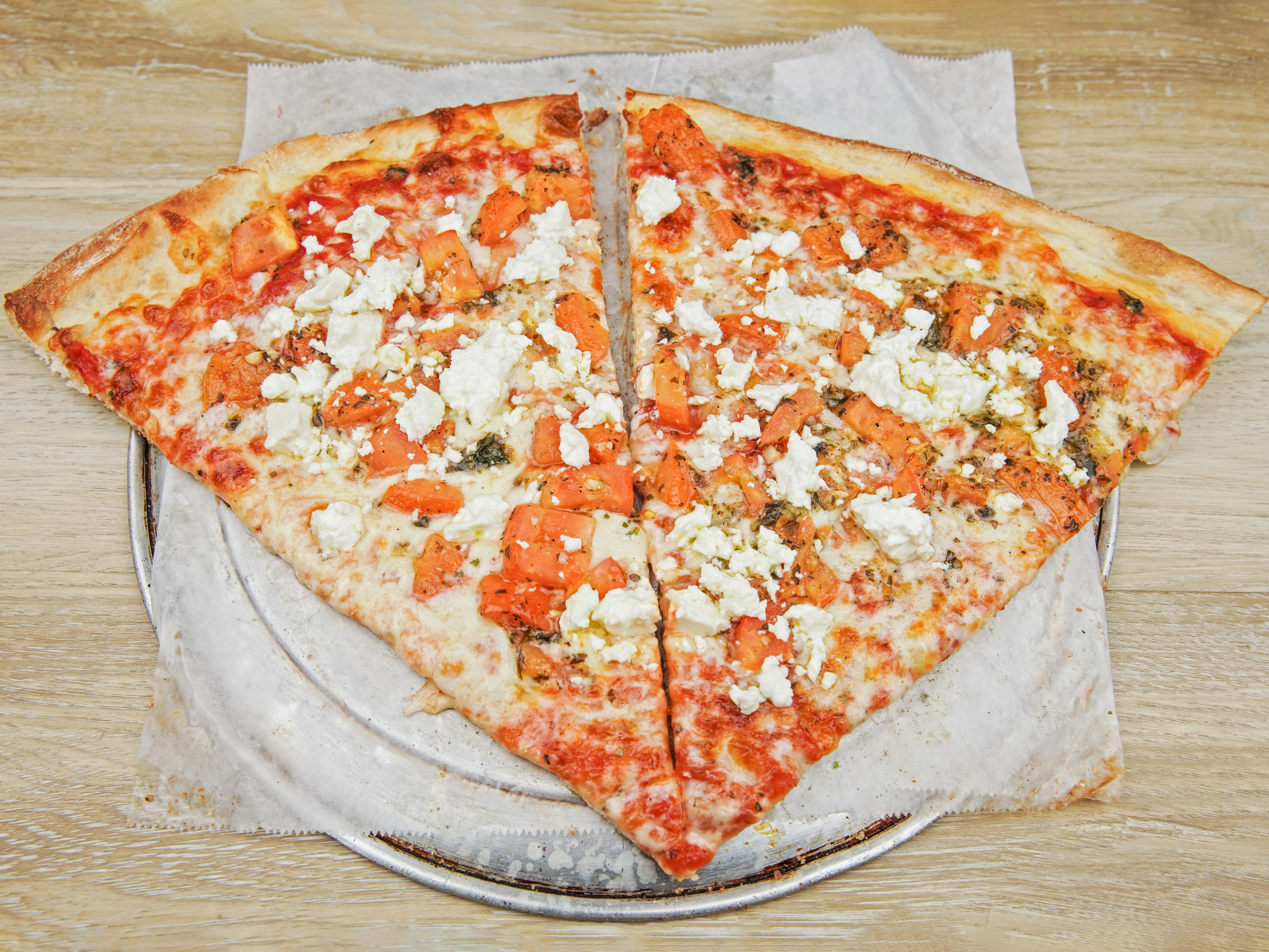 Order Greek Pizza food online from Bronx Pie Pizza store, Poughkeepsie on bringmethat.com