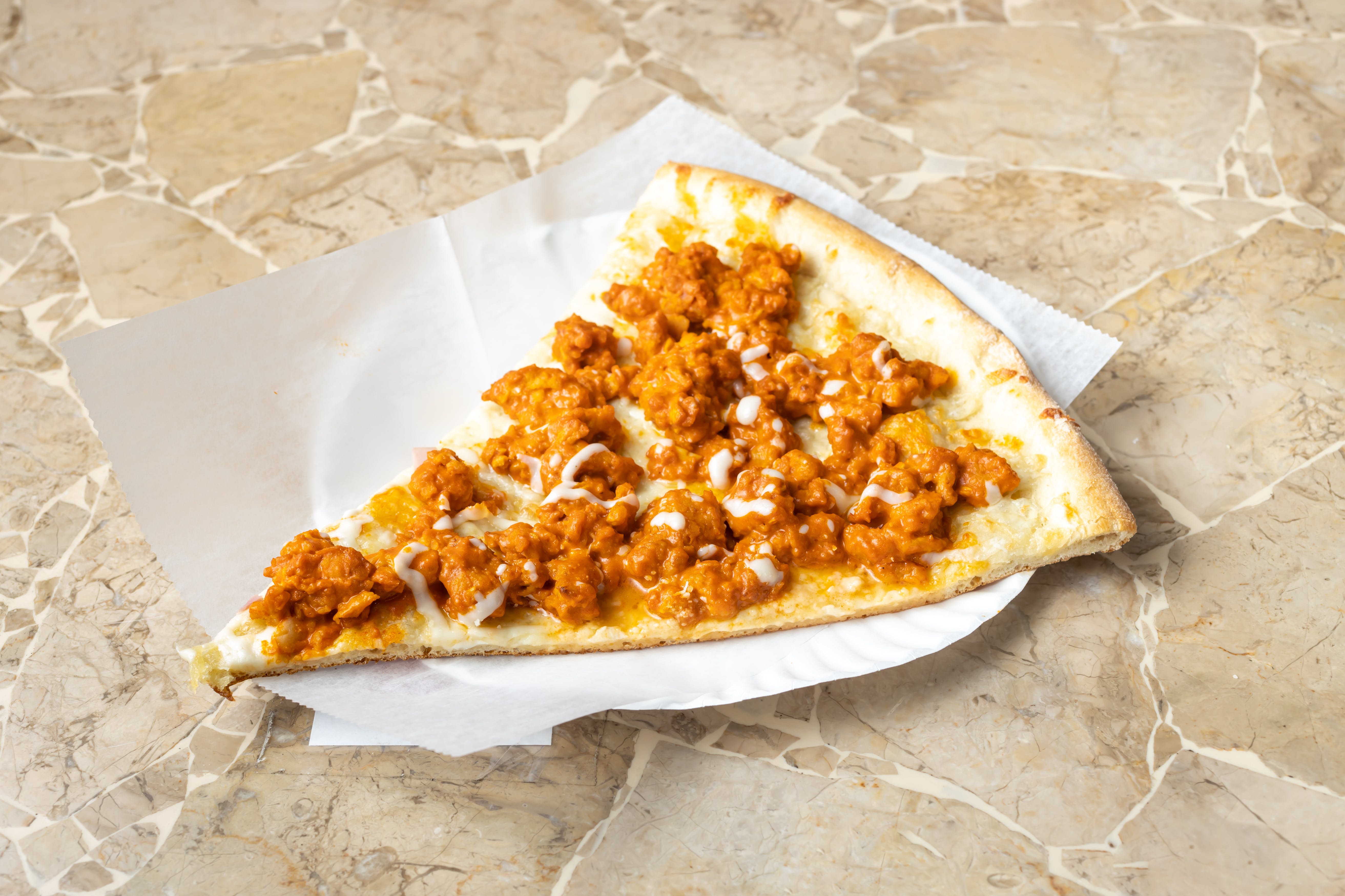 Order Buffalo Chicken Pizza - 10'' (4 Slices) food online from Oasis restaurant store, Sunnyside on bringmethat.com