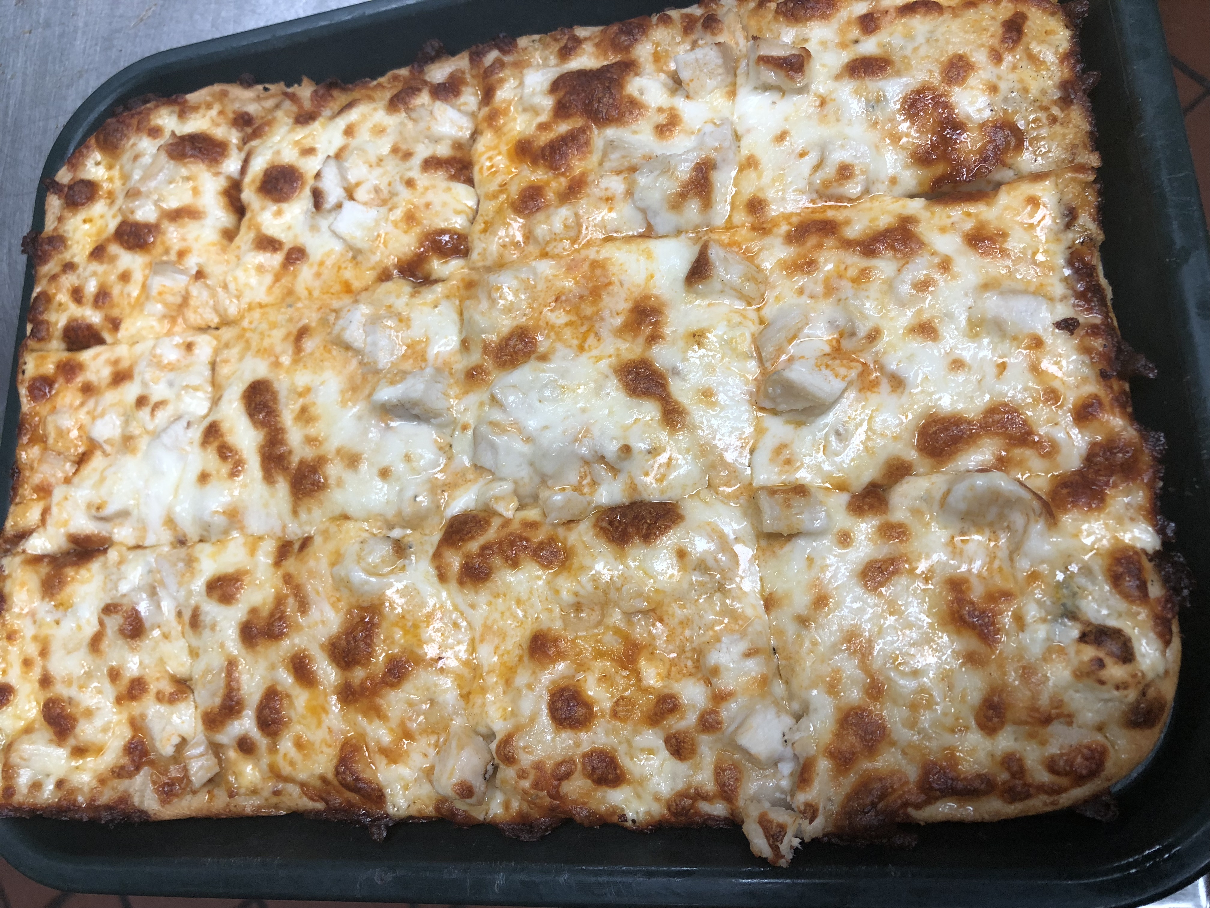 Order Buffalo Chicken Pizza food online from Dominic's Bar & Grille store, Monrovia on bringmethat.com