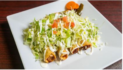 Order Flautas Platter food online from Pancho Villa Mexican Grill store, North Plainfield on bringmethat.com