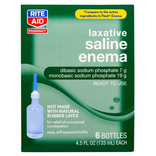 Order Rite Aid Saline Laxative Enema Kit (6 ct) food online from Rite Aid store, BUTLER on bringmethat.com