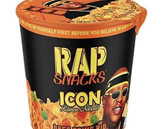 Order Rap Snacks Featuring Hip-Hop Stars Ramen Noodles Beef Prime Rib  food online from Loma Mini Market store, Long Beach on bringmethat.com