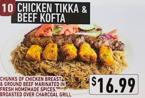 Order #10 Chicken Tikka & Beef Kofta food online from Jersey Kabob Platter & Pizza store, Monroe Township on bringmethat.com