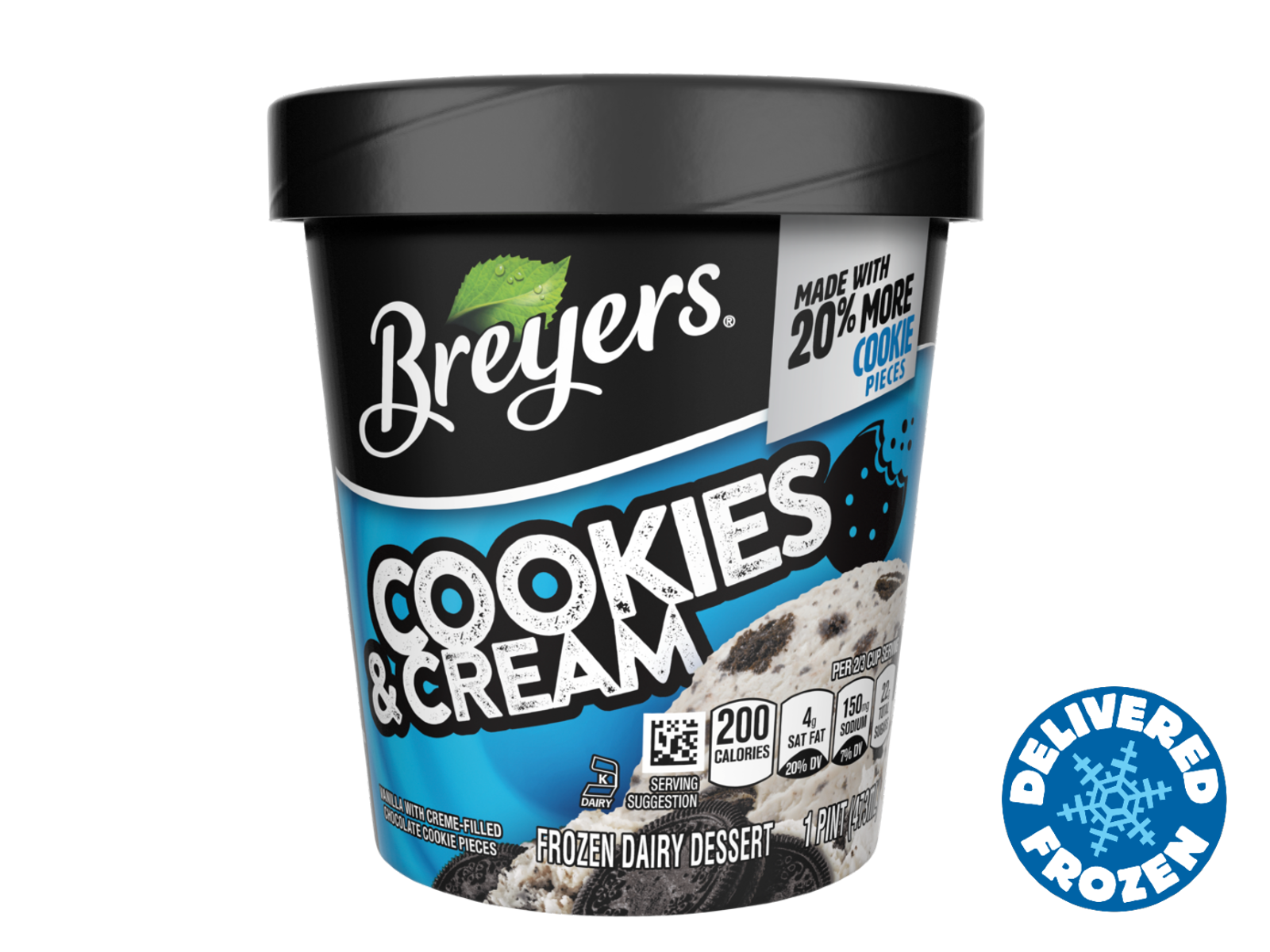 Order Breyers Cookies & Cream Pint food online from Quiznos - Legacy Pkwy store, Plano on bringmethat.com