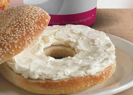 Order Bagel & Cream Cheese (390-680 cal) food online from My Favorite Muffin store, Montrose on bringmethat.com