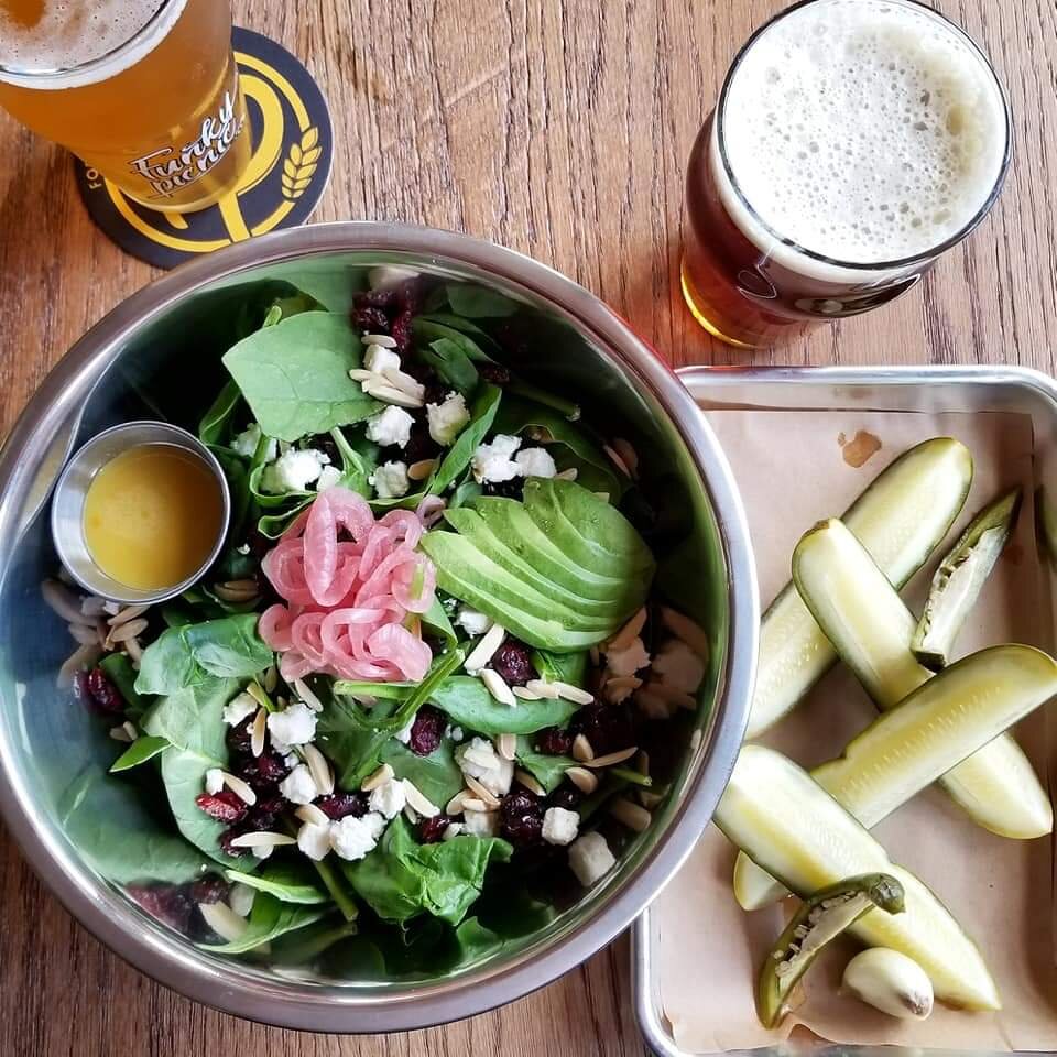 Order Cranberry Spinach Salad food online from Funky Picnic Brewery & Cafe store, Fort Worth on bringmethat.com