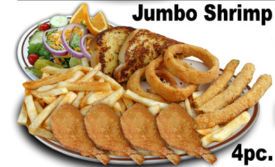 Order Jumbo Shrimp Dinner food online from Yellow Basket store, Victorville on bringmethat.com
