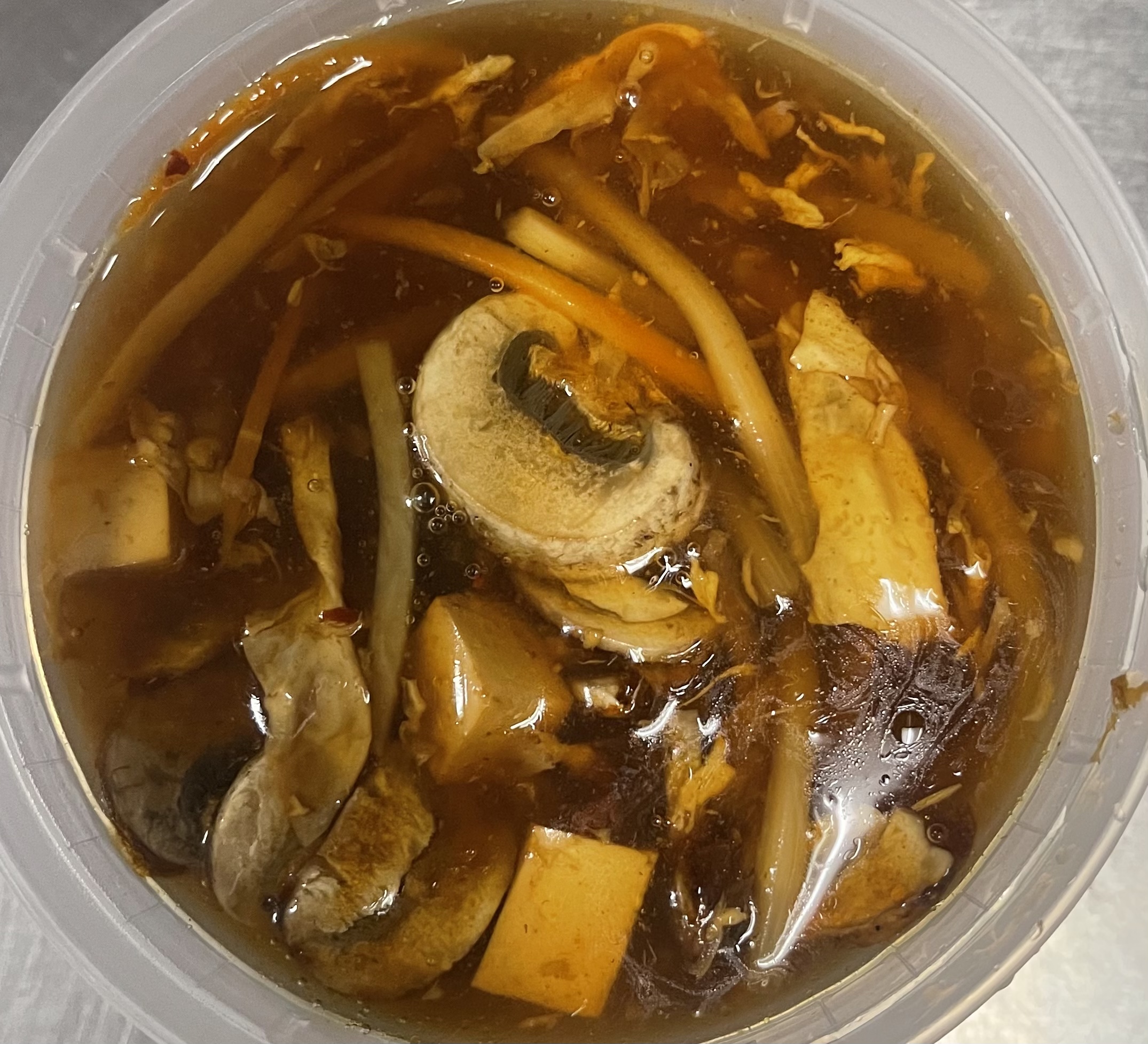 Order 23. Hot and Sour Soup food online from Shun Cheong store, La Vergne on bringmethat.com