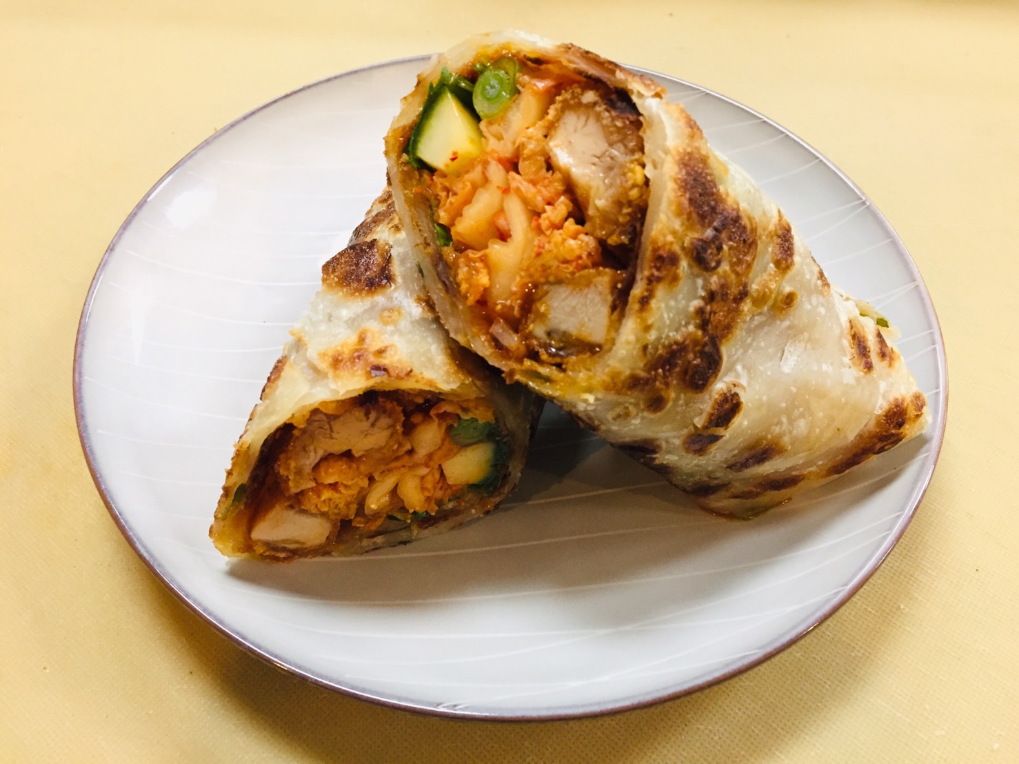 Order Kimchi Chicken Burrito food online from Bao & Bun Studio store, Philadelphia on bringmethat.com