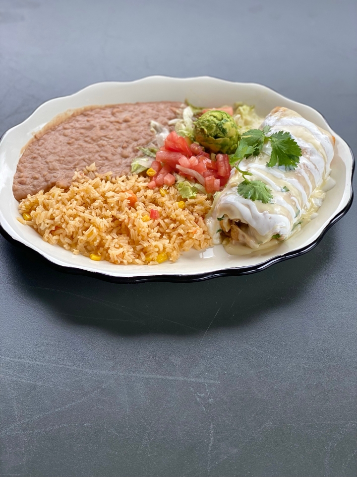 Order Chimichanga/ Chicken food online from Tacos & Tequilas Mexican Grill store, Buford on bringmethat.com