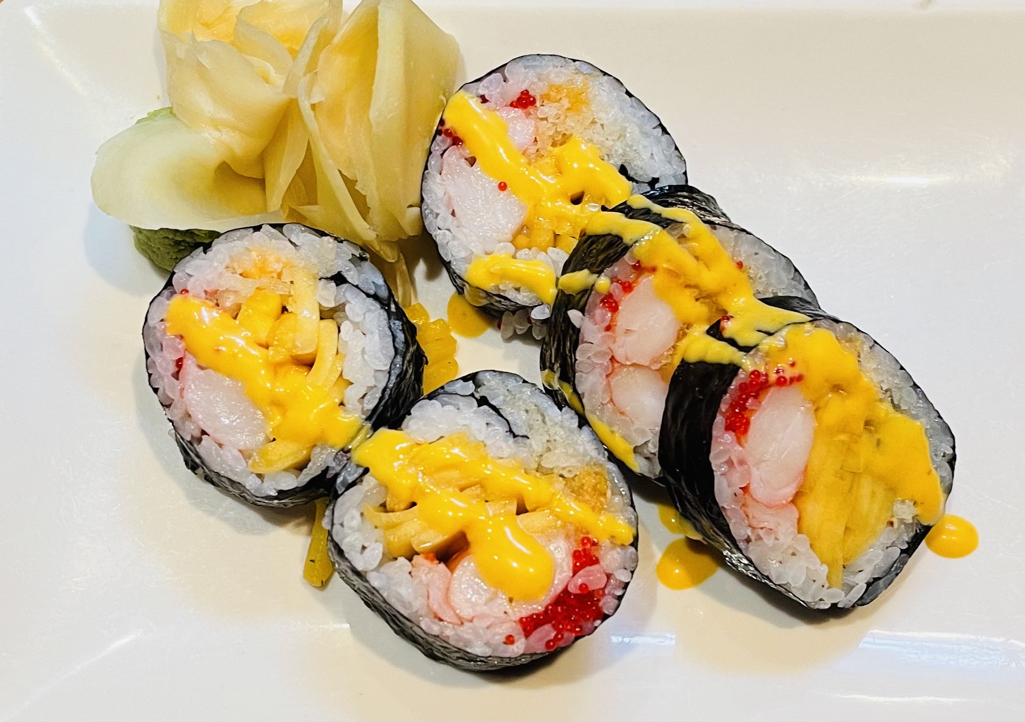 Order 22. Shrimp Mango Roll food online from Mikaku store, New York on bringmethat.com