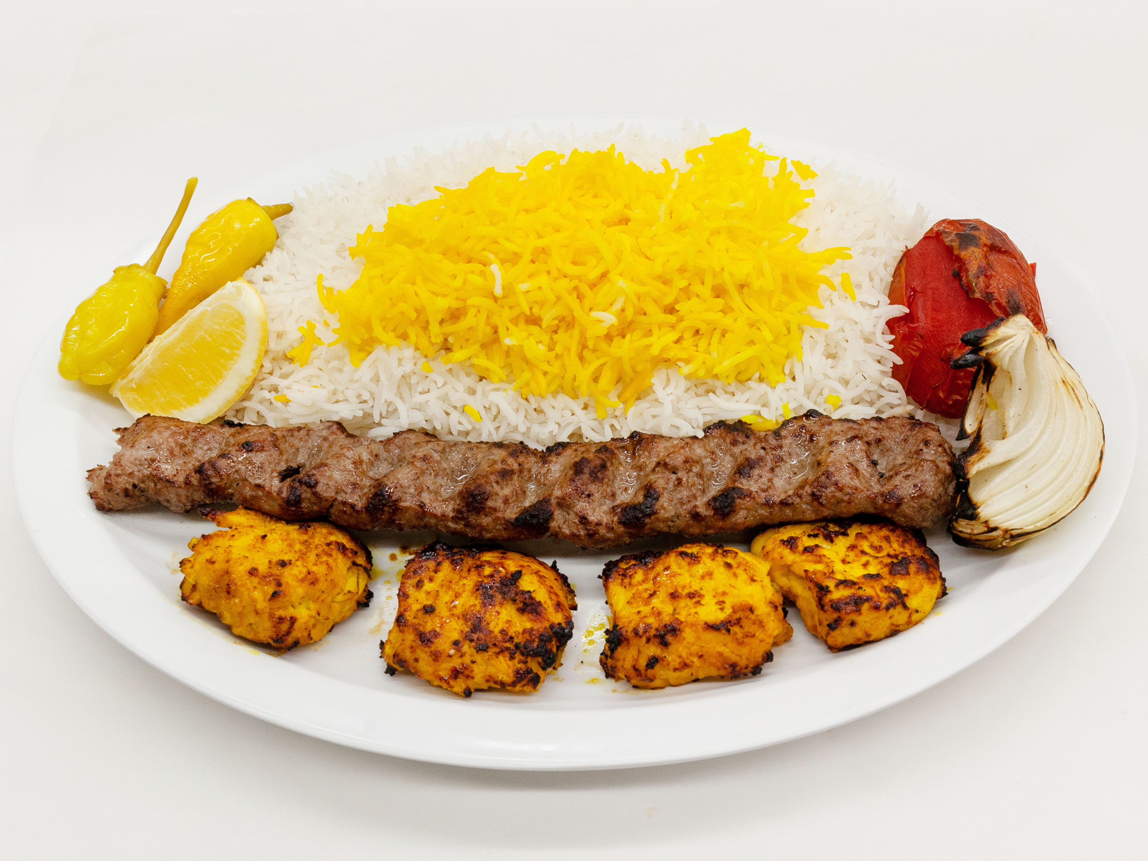 Order The Combo Kabob food online from Laziz Grill store, Los Angeles on bringmethat.com