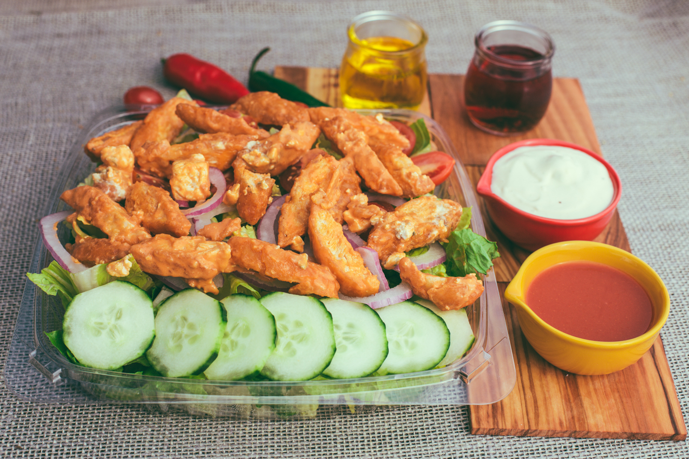 Order Buffalo Chicken Salad food online from Golden Desserts store, Albany on bringmethat.com