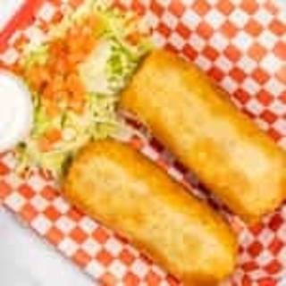 Order Chorizo Chimichangas (2) | Pork food online from Taco Stop MKE store, Milwaukee on bringmethat.com