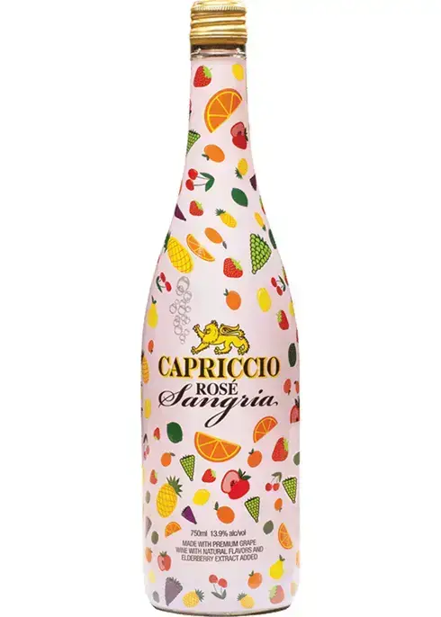 Order Capriccio Rose, 750mL bubbly sangria (14.0% ABV), food online from Mimi Liquor store, Joliet on bringmethat.com