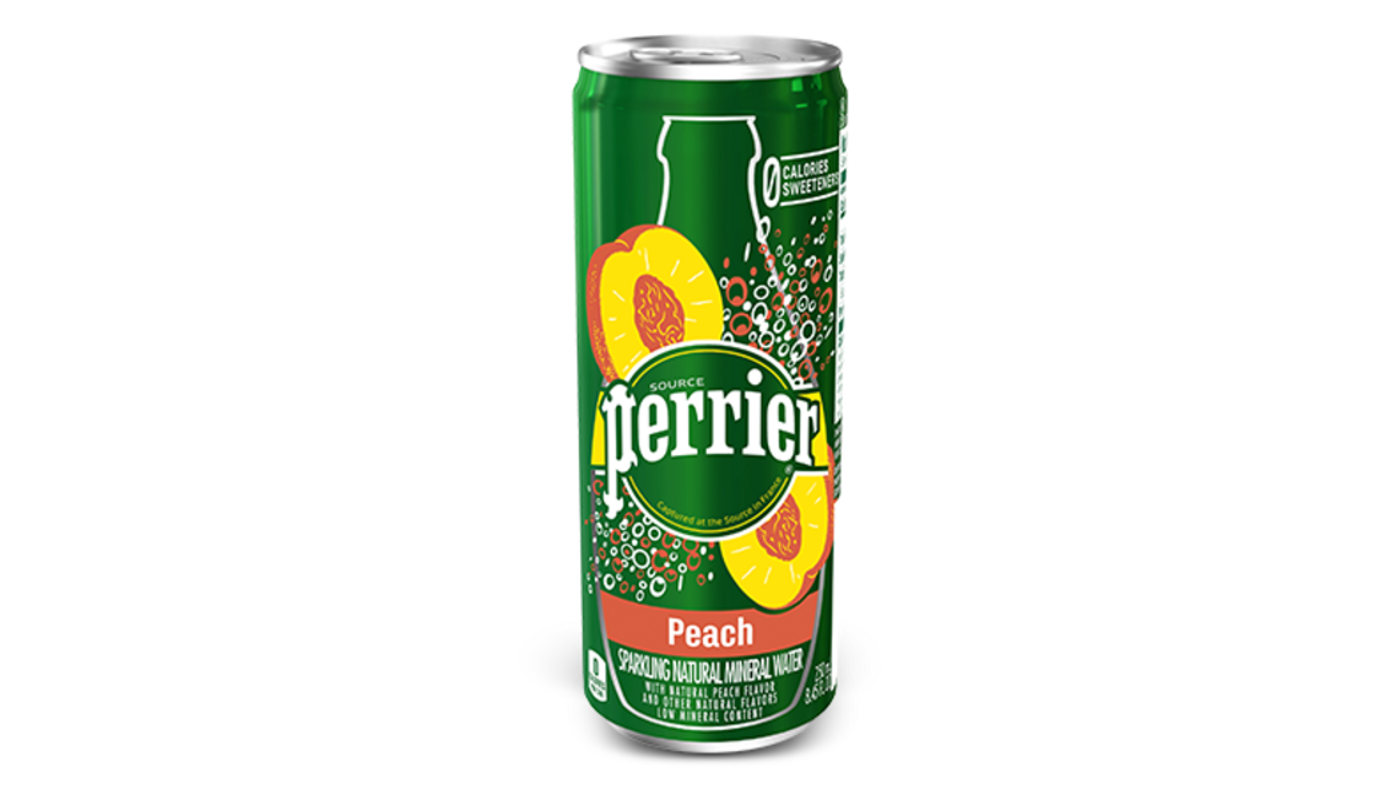 Order Perrier Sparkling Water - Peach  500ml Bottle food online from Ross Liquor store, Sylmar on bringmethat.com
