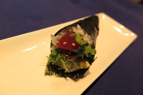 Order Tuna Hand Roll food online from Hyuga Sushi store, San Marcos on bringmethat.com